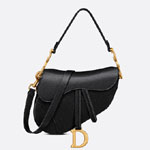 Dior Saddle Bag with Strap Black Goatskin M0455CCEH M900