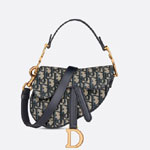 Mini Saddle Bag with Strap Blue Dior Oblique Jacquard M0456CTZQ M928