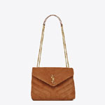 YSL Small Loulou In Quilted Suede 494699 1U8C7 7761