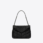 YSL Medium Puffer In Quilted Lambskin Leather 577475 1EL08 1000