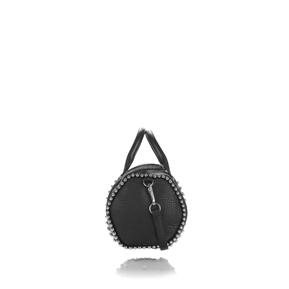 Alexander Wang ball stud rockie in matte black with rhodium 2027S0003L - Photo-2