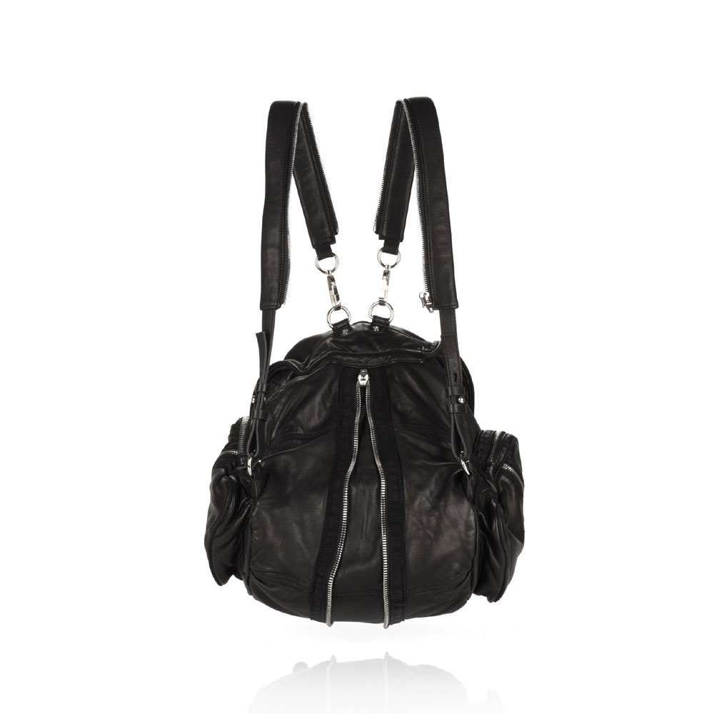 Alexander Wang marti backpack in washed black with rhodium 204045 - Photo-2