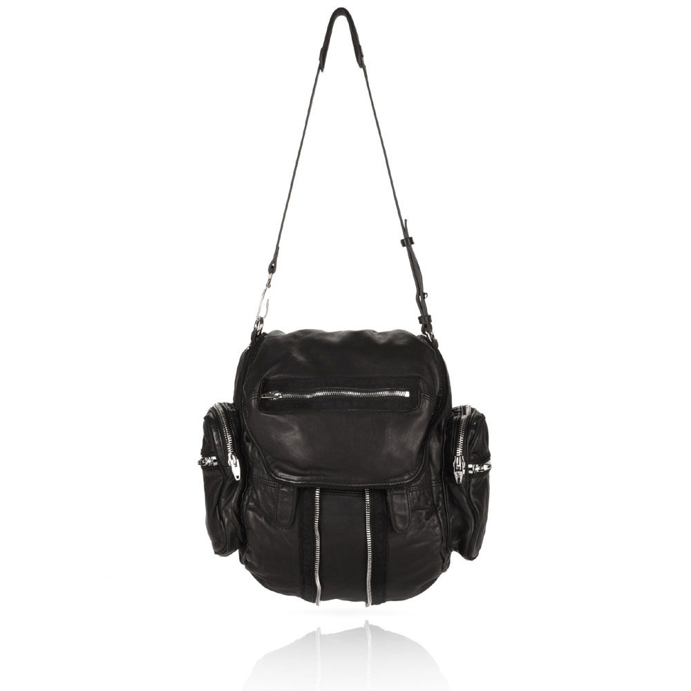 Alexander Wang marti backpack in washed black with rhodium 204045 - Photo-3