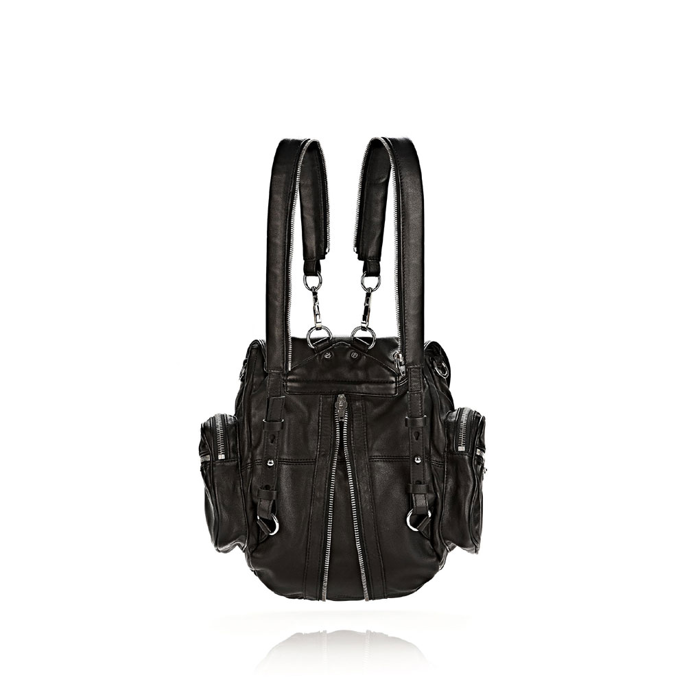 Alexander Wang mini marti backpack in washed black with rhodium 204133 - Photo-2