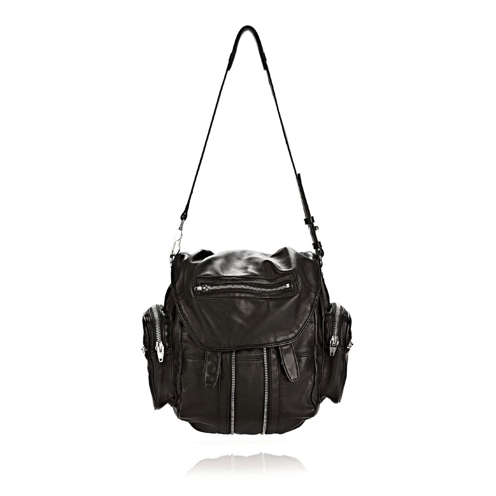 Alexander Wang mini marti backpack in washed black with rhodium 204133 - Photo-3
