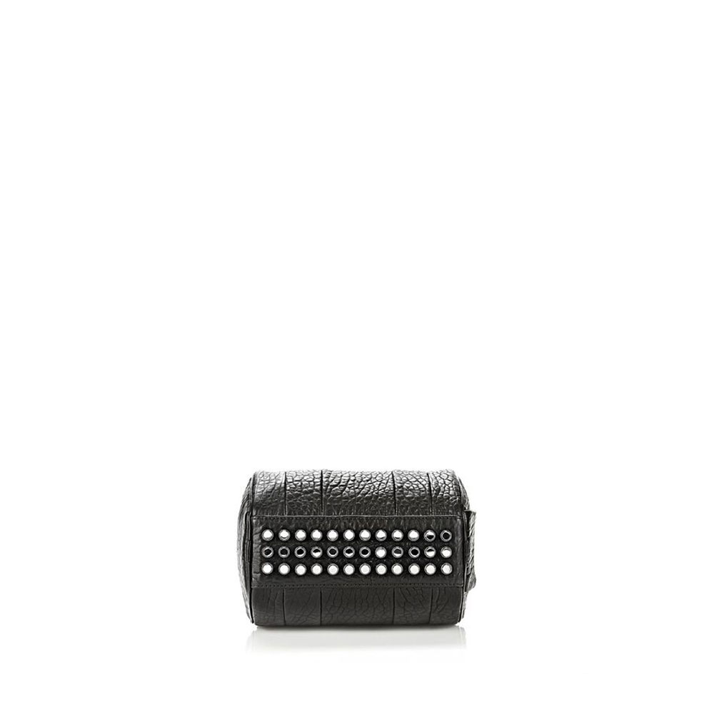 Alexander Wang mini rockie in pebbled black with rhodium 2099S0026L - Photo-2