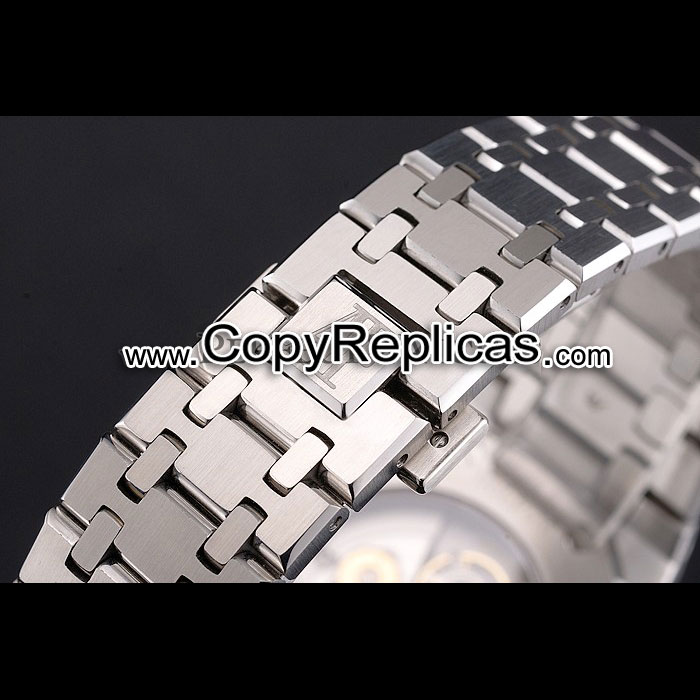 Swiss Audemars Piguet Royal Oak White Dial Stainless Steel Bracelet AP5525 - Photo-4