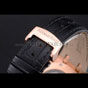 Swiss Audemars Piguet Royal Oak Black Dial Gold Case Black Leather Strap AP5531 - thumb-4