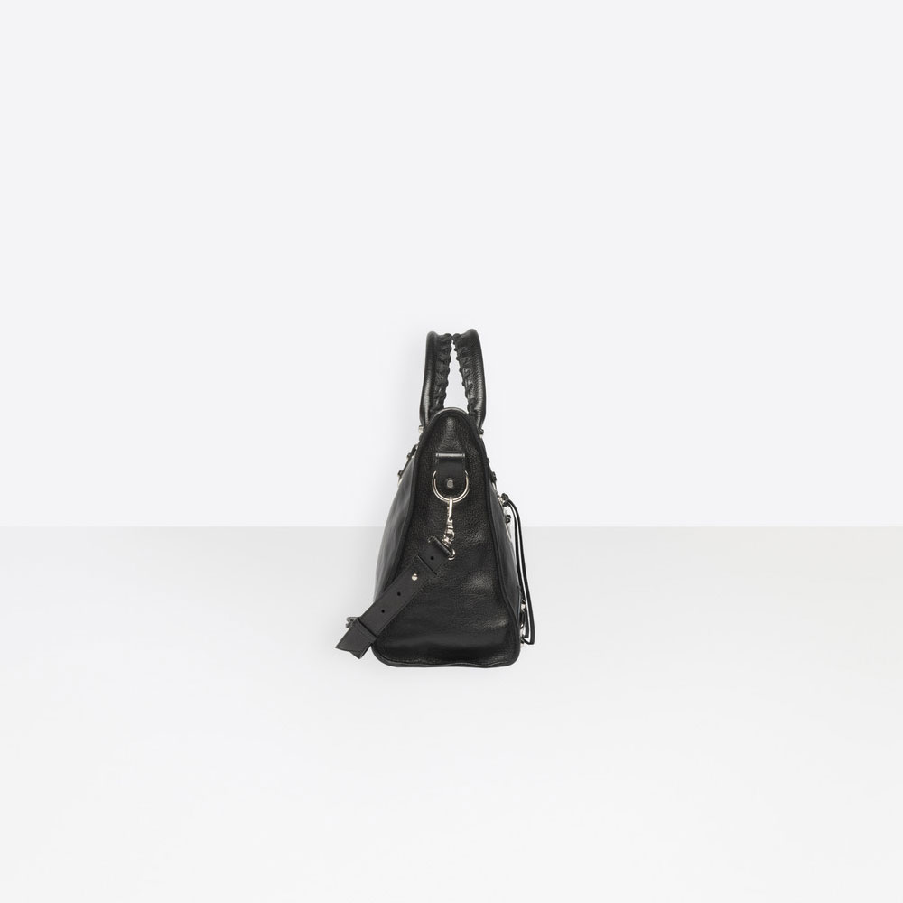 Balenciaga Small size shiny goatskin hand shoulder bag 432831 AQ41N 1000 - Photo-3