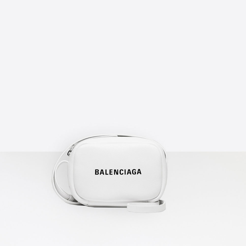 Balenciaga Everyday Camera Bag XS White Black 489809 D6W2N 9060
