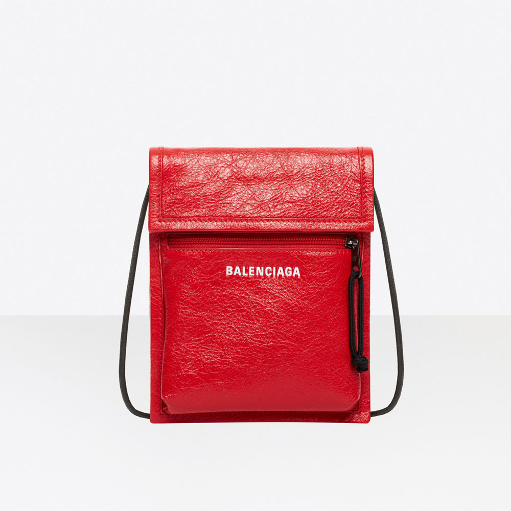 Balenciaga Explorer Pouch Strap Leather Red 532298 DB505 6501