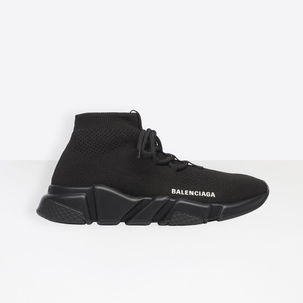 Balenciaga Speed Trainers Lace Up Black 559353 W1HP0 1000
