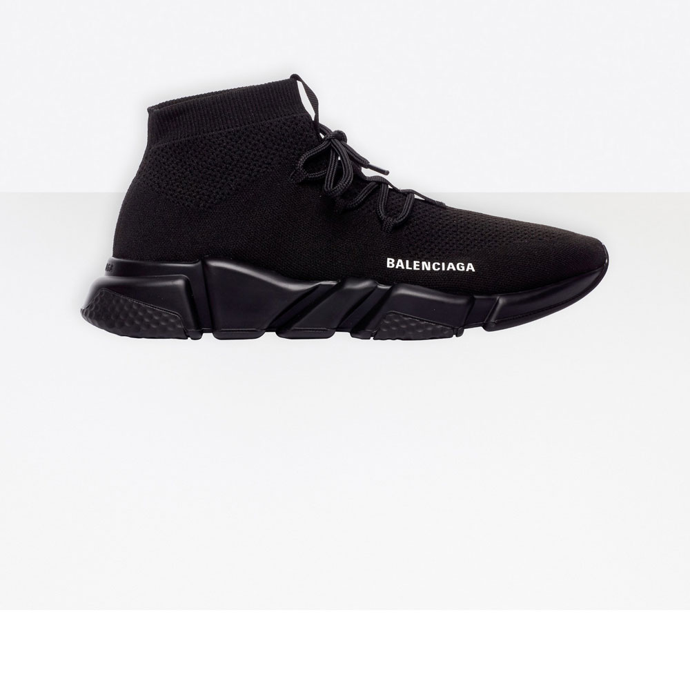Balenciaga Speed Trainers Lace Up Black 560236 W1HP0 1000