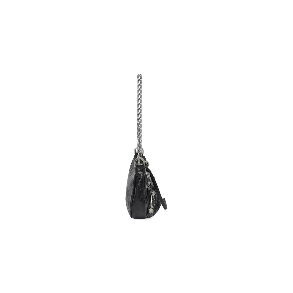 Balenciaga Le Cagole Mini Bag Chain in Black 695814 1VG9Y 1000 - Photo-3