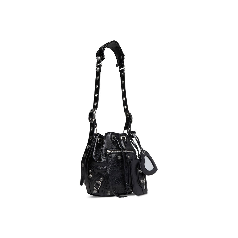 Balenciaga Le Cagole Xs Bucket Bag in Black 702431 1VG9Y 1000 - Photo-2