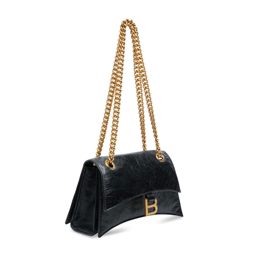 Balenciaga Crush Small Chain Bag in Black 716351 210IT 1000 - Photo-2
