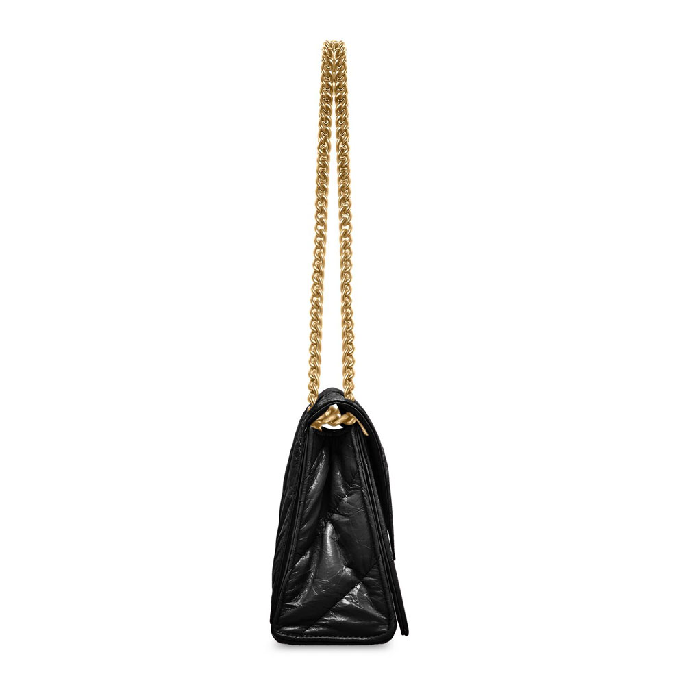 Balenciaga Crush Small Chain Bag Quilted 716351 210J1 1000 - Photo-3