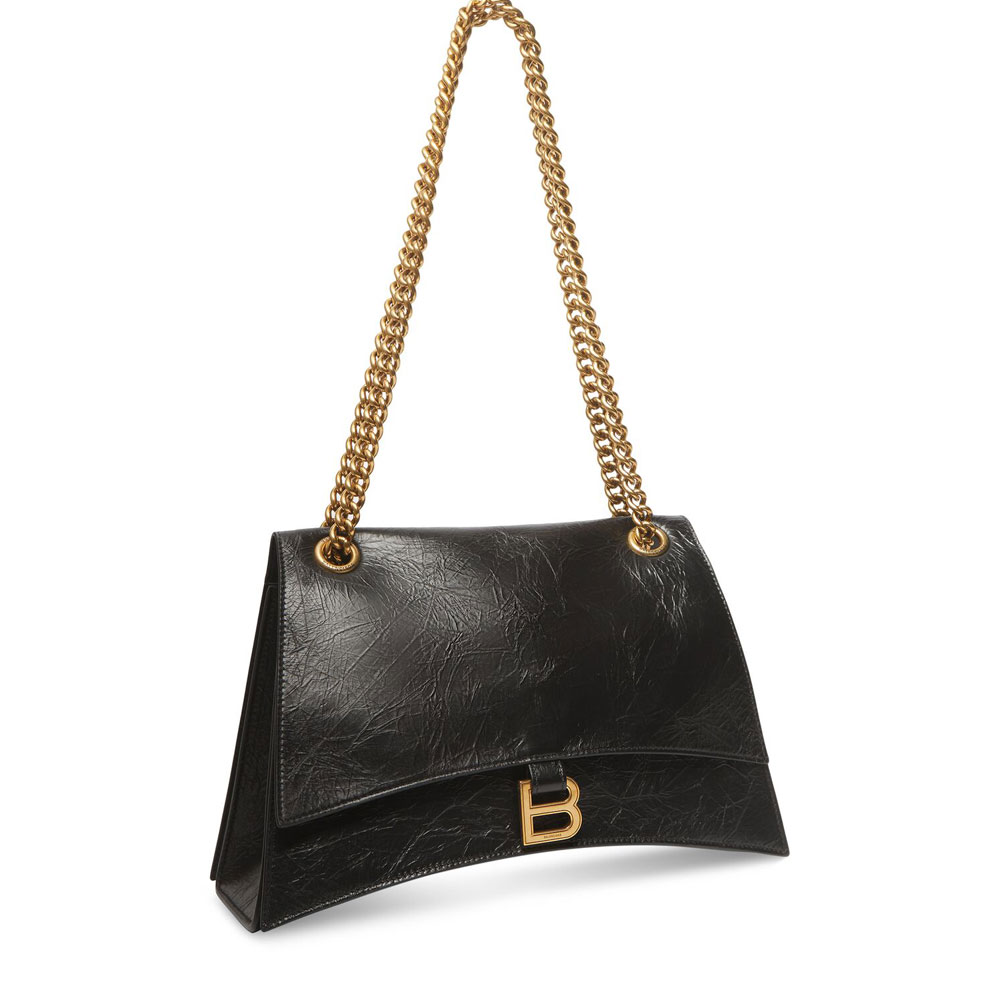 Balenciaga Crush Medium Chain Bag in Black 716393 210IT 1000 - Photo-2