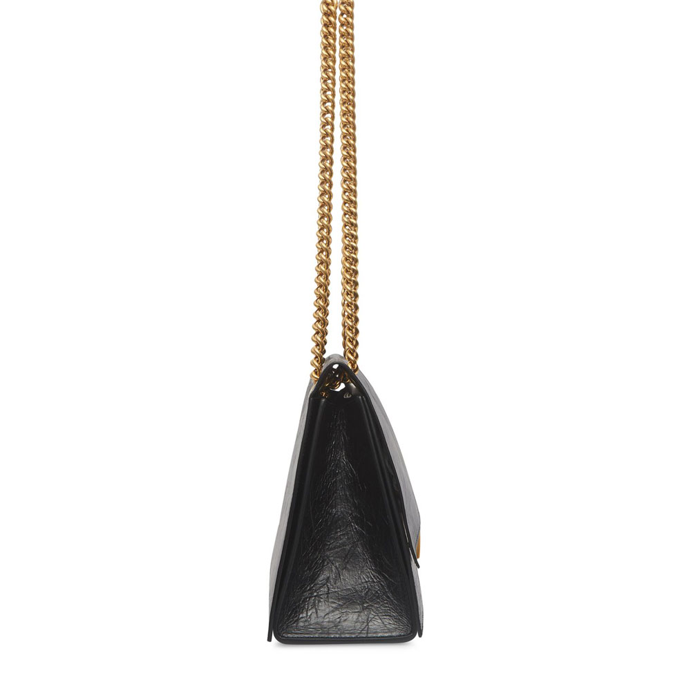 Balenciaga Crush Medium Chain Bag in Black 716393 210IT 1000 - Photo-3