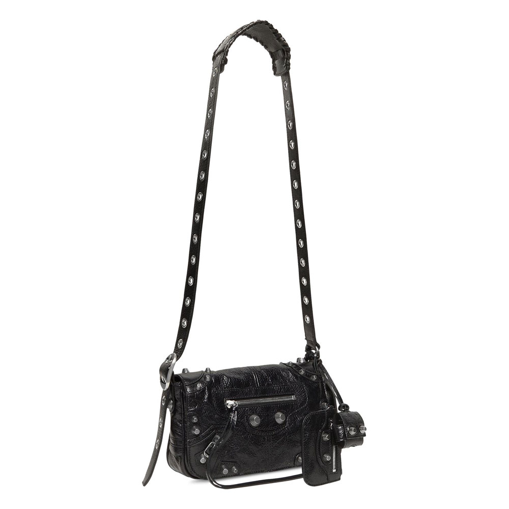 Balenciaga Le Cagole Men Xs Flap Bag in Black 719082 210KR 1000 - Photo-2