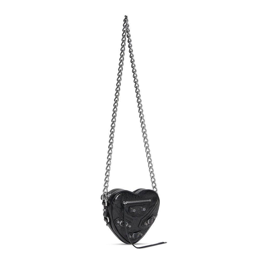 Balenciaga Le Cagole Heart Mini Bag in Black 722781 1VG9Y 1000 - Photo-2