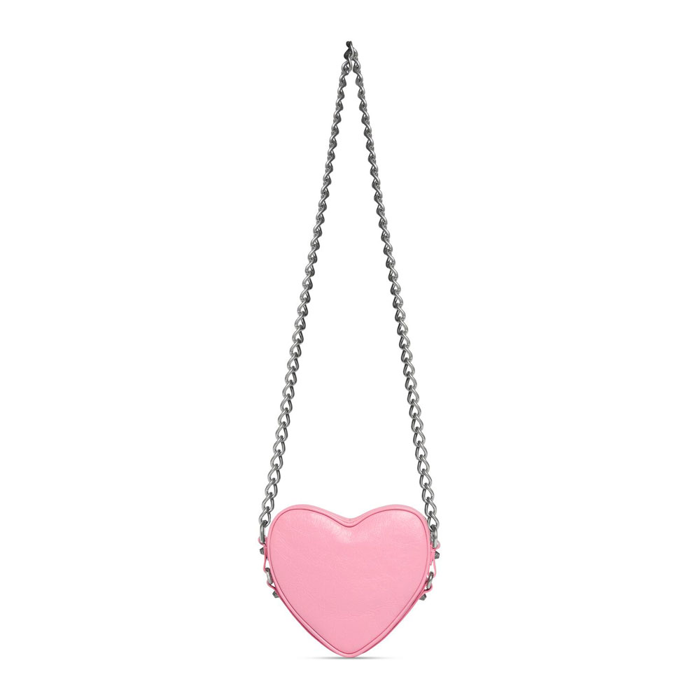 Balenciaga Le Cagole Heart Mini Bag in Pink 722781 1VG9Y 5812 - Photo-3