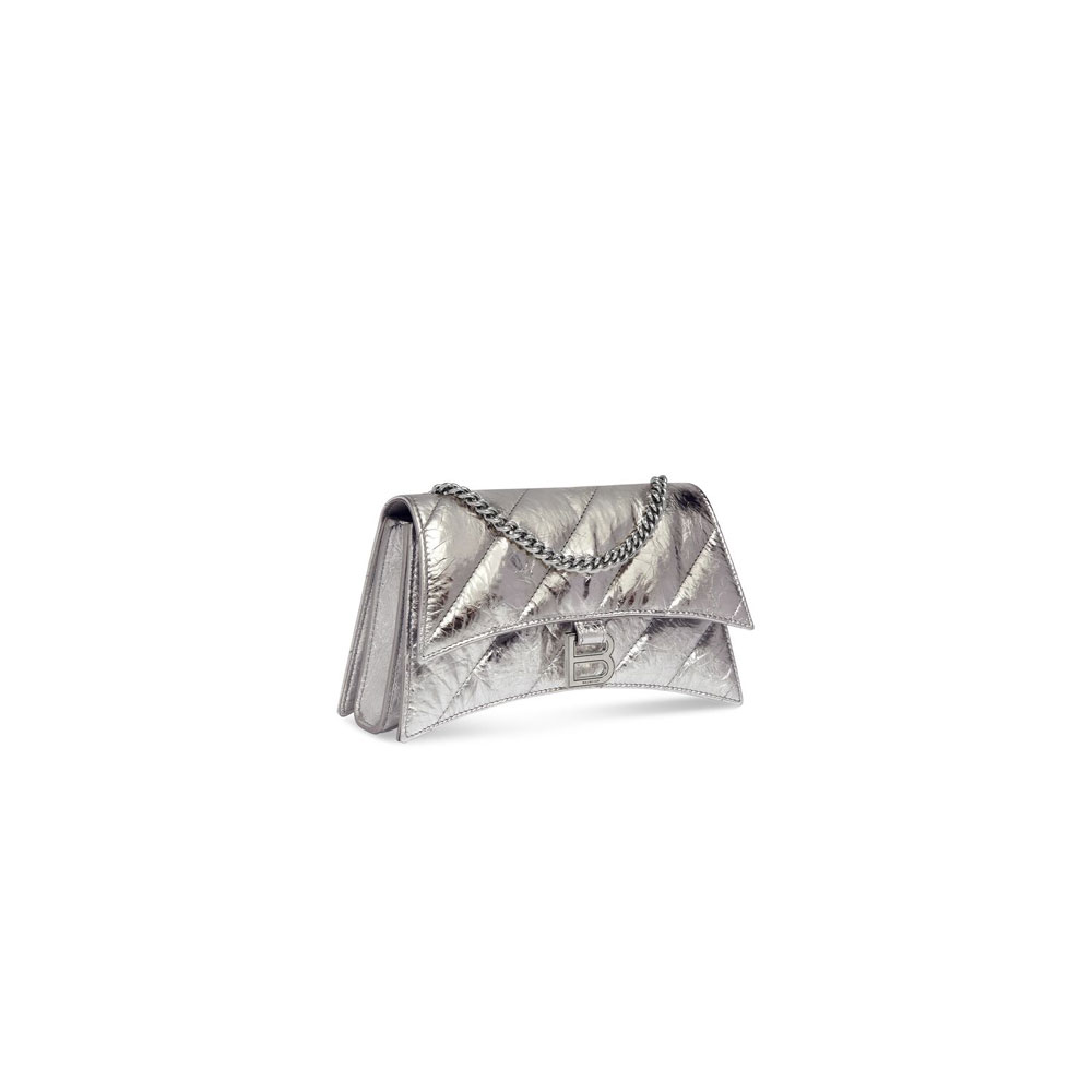Balenciaga Crush Xs Chain Bag Metallized Silver 736016 210IW 8110 - Photo-2