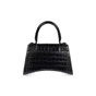 Balenciaga Hourglass Small Bag Crocodile Black 593546 1LR67 1000 - thumb-3