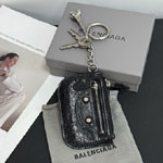 Balenciaga Le Cagole Zip Pouch Keychain Charms Black 795657 2AA8D 1000