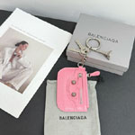Balenciaga Le Cagole Zip Pouch Keychain Charms Pink 795657 2AA8D 6904