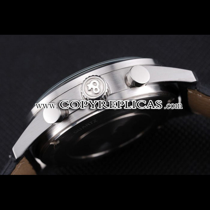 Bell Ross BR126 Flyback Black Dial Silver Case Black Suede Leather Strap BR5607 - Photo-4