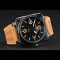 Bell Ross BR 01-92 Black Dial Black Case Brown Leather Strap BR5583 - thumb-3