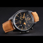 Bell Ross BR126 Flyback Black Dial Case Gold Numerals Brown Suede Leather Strap BR5589 - thumb-3
