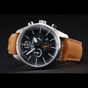 Bell Ross BR126 Flyback Black Dial Silver Case Brown Suede Leather Strap BR5590 - thumb-2