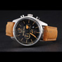 Bell Ross BR126 Flyback Black Dial Silver Case Gold Numerals Brown Suede Strap BR5591 - thumb-2