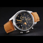 Bell Ross BR126 Flyback Black Dial Silver Case Gold Numerals Brown Suede Strap BR5591 - thumb-3