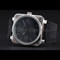 Bell Ross BR 01-92 Black Dial Silver Case Black Leather Strap BR5608 - thumb-2