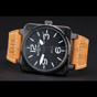 Bell Ross BR 01-94 Black Dial Black Case Brown Leather Strap BR5610 - thumb-2