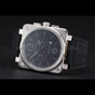 Bell Ross BR 03-94 Black Dial Silver Case Black Leather Strap BR5611 - thumb-2