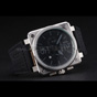 Bell Ross BR 03-94 Black Dial Silver Case Black Leather Strap BR5611 - thumb-3