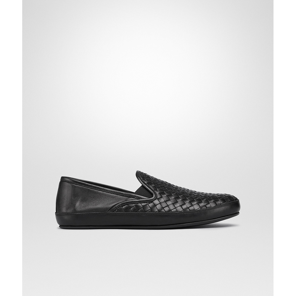 Bottega Veneta outdoor slipper in nero intrecciato nappa 44747275PT - Photo-2