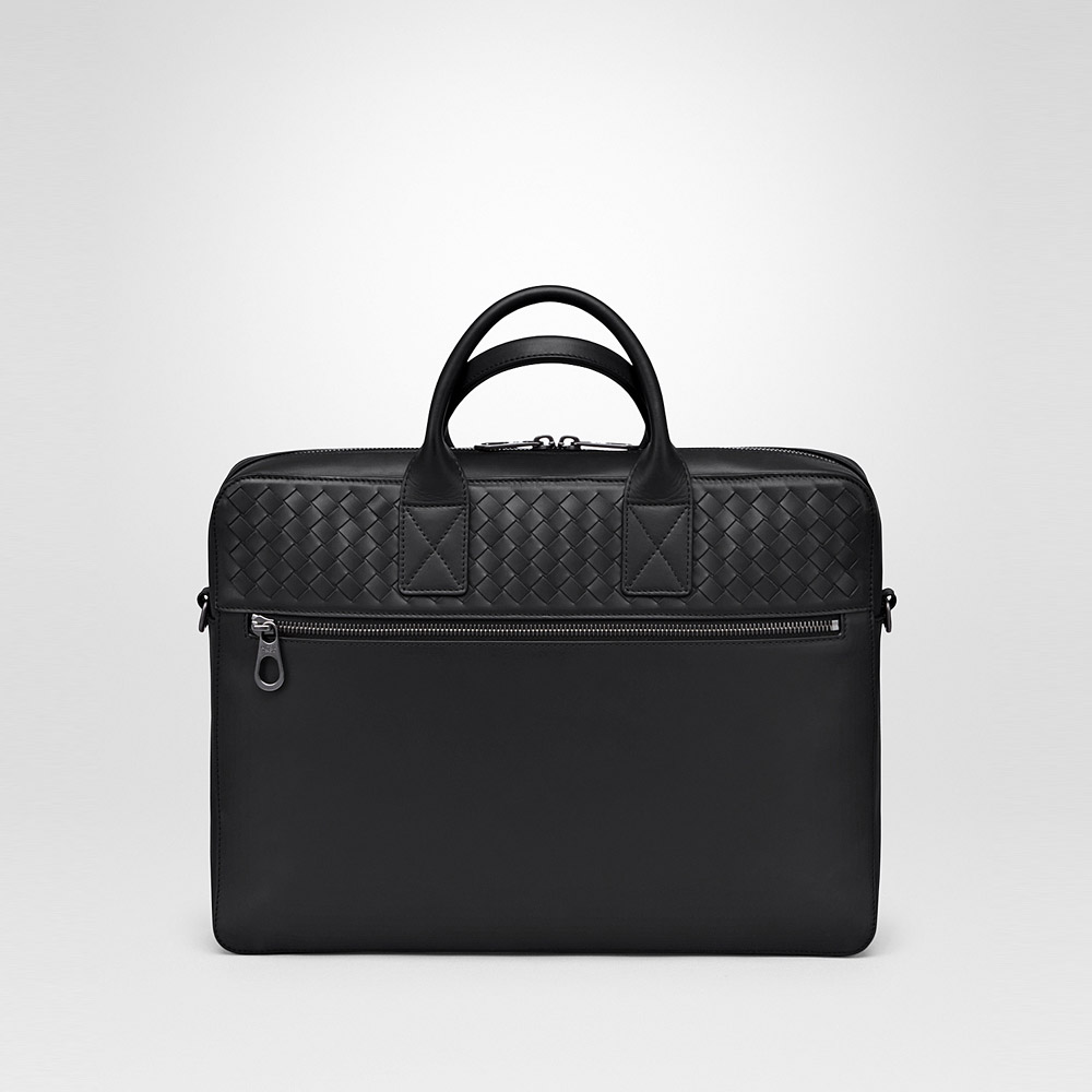 Bottega Veneta briefcase in nero calf leather intrecciato details 45324955NN