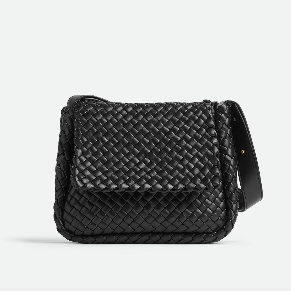 Bottega Veneta Cobble Shoulder Bag Black 709418 V01D 18425