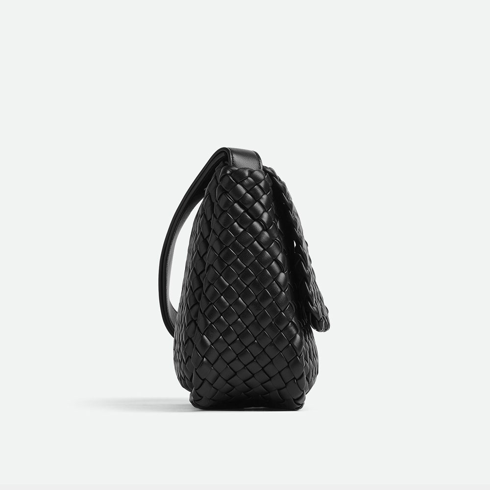 Bottega Veneta Cobble Shoulder Bag Black 709418 V01D 18425 - Photo-2