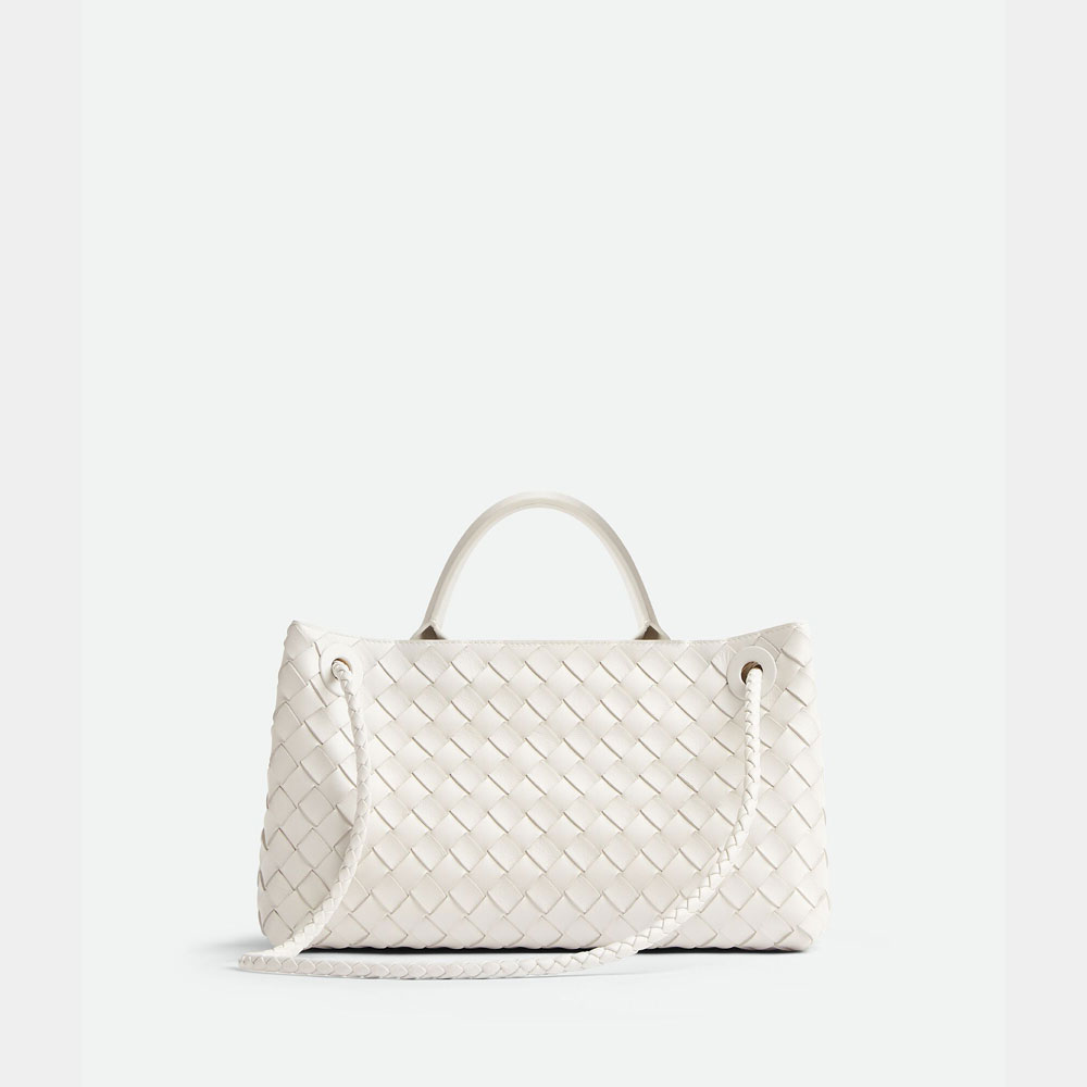 Bottega Veneta Small East West Andiamo White 754990 VCPP 19156 - Photo-3