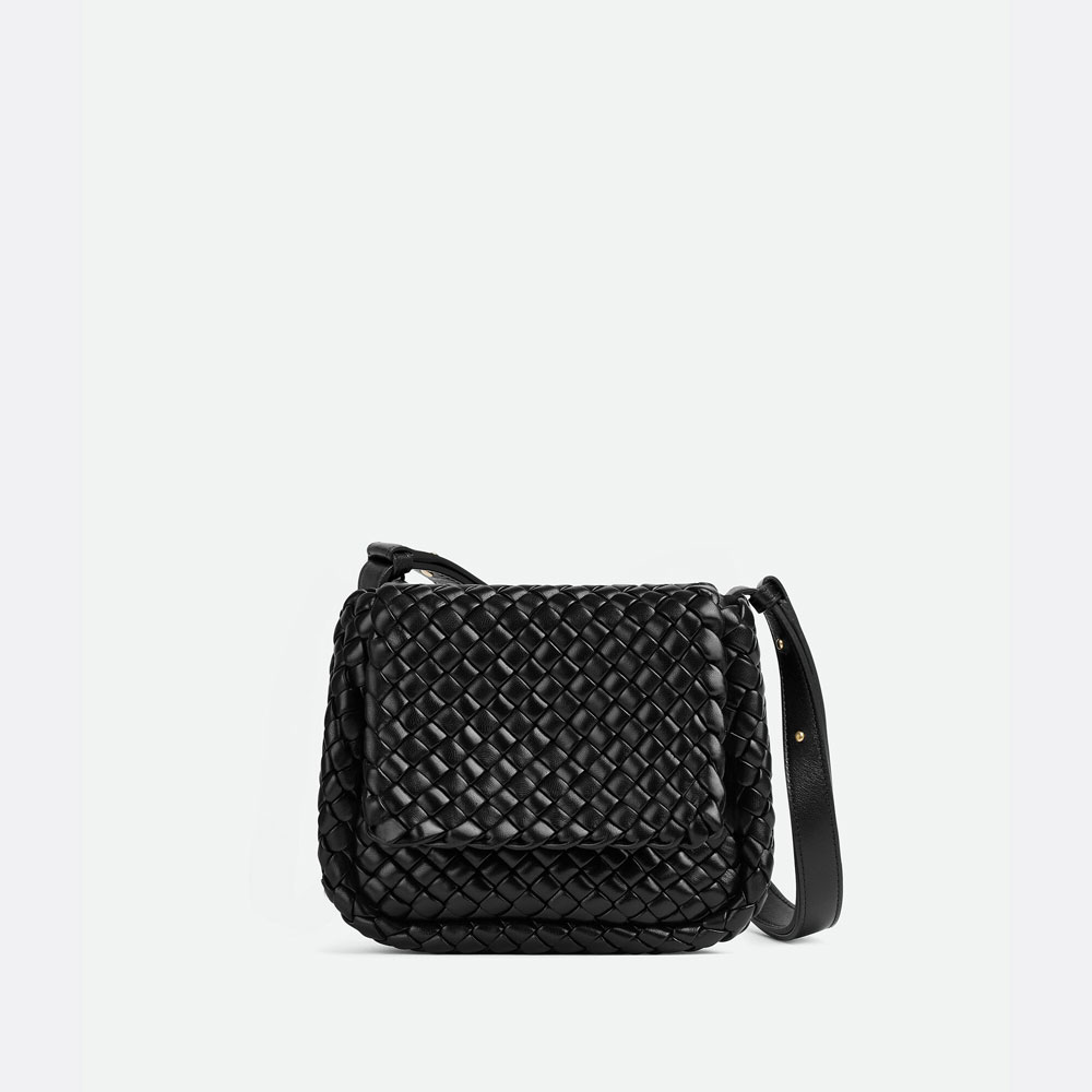 Bottega Veneta Mini Cobble Shoulder Bag in Black 762711 V01D 18425