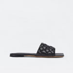Bottega Veneta Padded Flat Sandal in Nero 627710 VBRR 01000