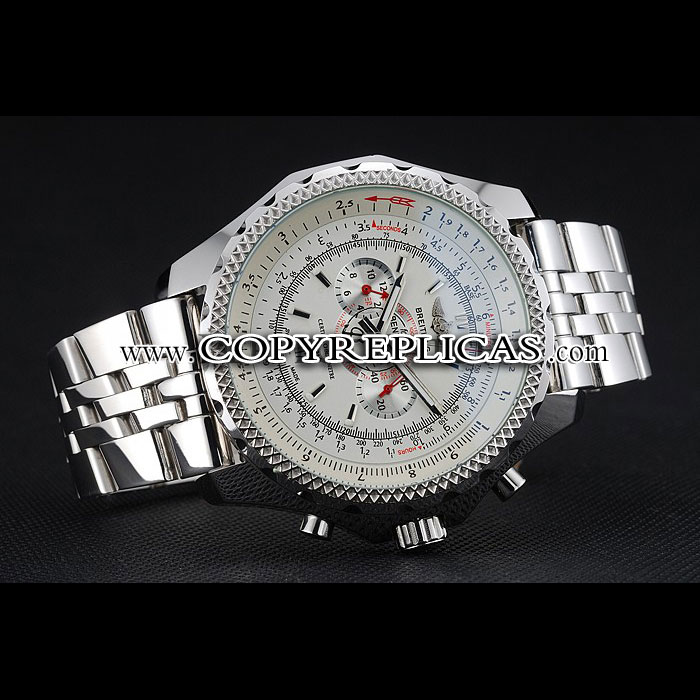 Breitling Bentley Chronograph White Dial Stainless Steel Strap BL5634 - Photo-2