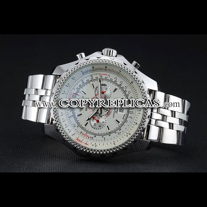 Breitling Bentley Chronograph White Dial Stainless Steel Strap BL5634 - Photo-3