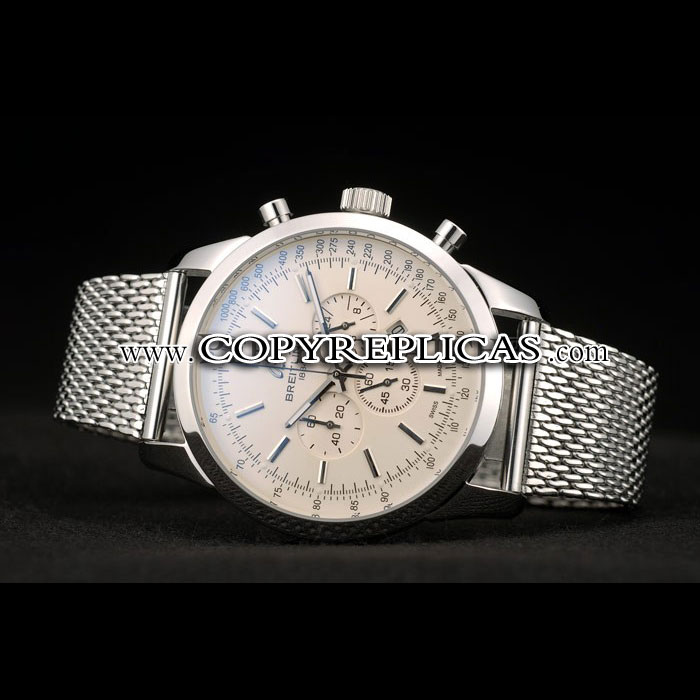Breitling Transocean Stainless Steel Case Light Yellow Dial BL5645 - Photo-3